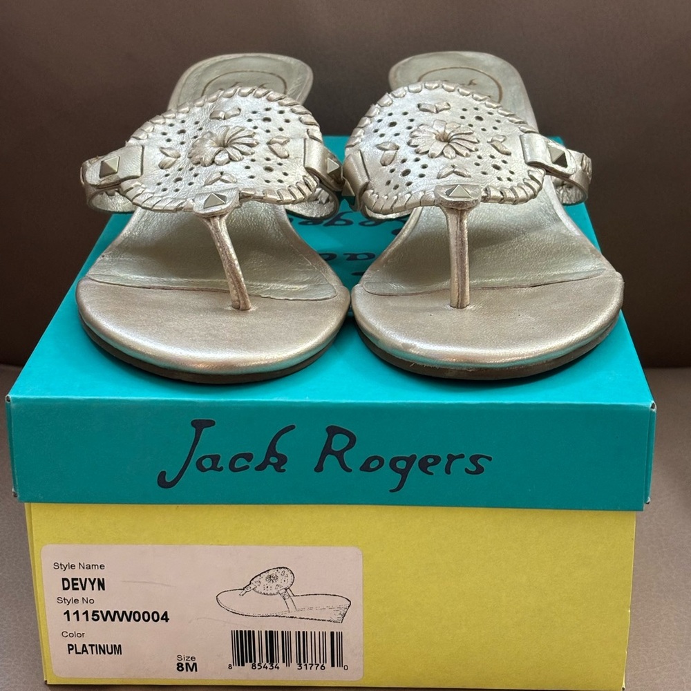 Jack Rogers Platinum Wedges